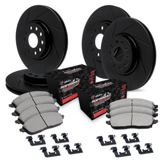 R1 Concepts® - Slotted Front and Rear Brake Kit with Performance Off-Road/Tow Brake Pads