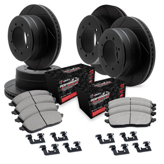 R1 Concepts® - Slotted Front and Rear Brake Kit with Performance Off-Road/Tow Brake Pads