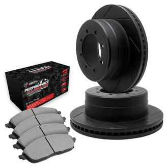 R1 Concepts® - Slotted Rear Brake Kit with Performance Off-Road/Tow Brake Pads