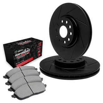 R1 Concepts® WCVN1-76008 - Slotted Front Brake Kit with Performance Off-Road/Tow Brake Pads