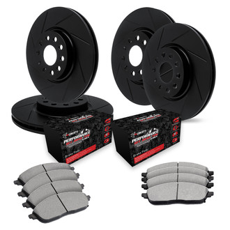 R1 Concepts® WCVN2-47001 - Slotted Front and Rear Brake Kit with Performance Off-Road/Tow Brake Pads
