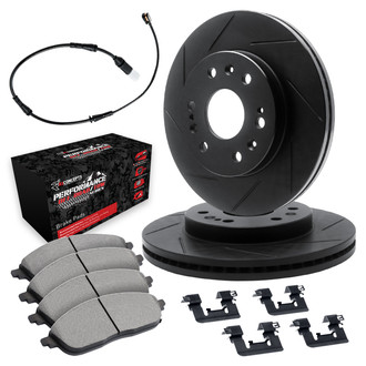 R1 Concepts® - Slotted Rear Brake Kit with Performance Off-Road/Tow Brake Pads