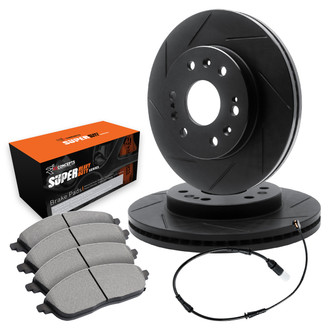 R1 Concepts® - Slotted Rear Brake Kit with Super Duty Pads
