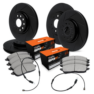 R1 Concepts® - Slotted Front and Rear Brake Kit with Super Duty Pads