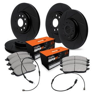 R1 Concepts® - Slotted Front and Rear Brake Kit with Super Duty Pads