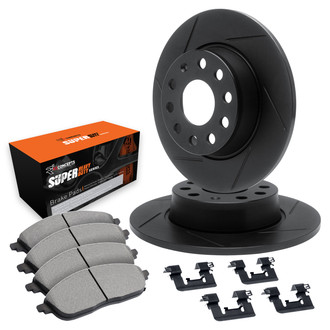 R1 Concepts® - Slotted Rear Brake Kit with Super Duty Pads