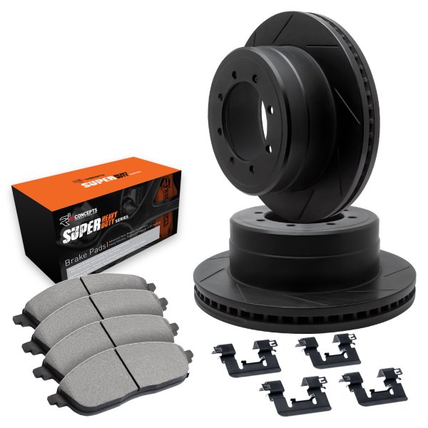  R1 Concepts® - Slotted Rear Brake Kit with Super Duty Pads