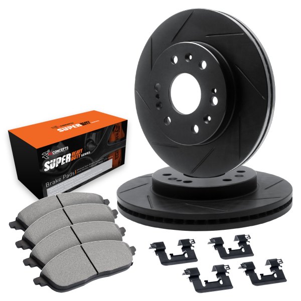  R1 Concepts® - Slotted Rear Brake Kit with Super Duty Pads