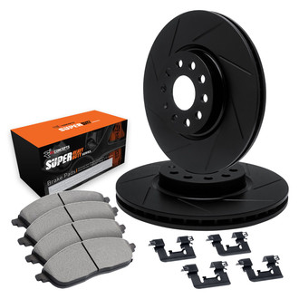 R1 Concepts® - Slotted Front Brake Kit with Super Duty Pads