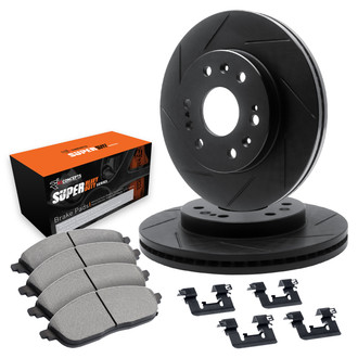 R1 Concepts® - Slotted Front Brake Kit with Super Duty Pads