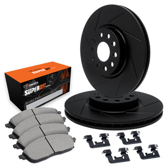 R1 Concepts® - Slotted Rear Brake Kit with Super Duty Pads