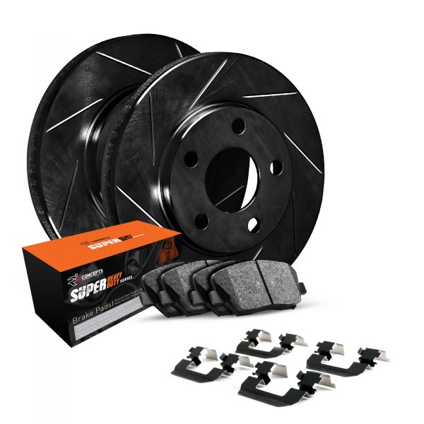  R1 Concepts® - Slotted Front Brake Kit with Super Duty Pads