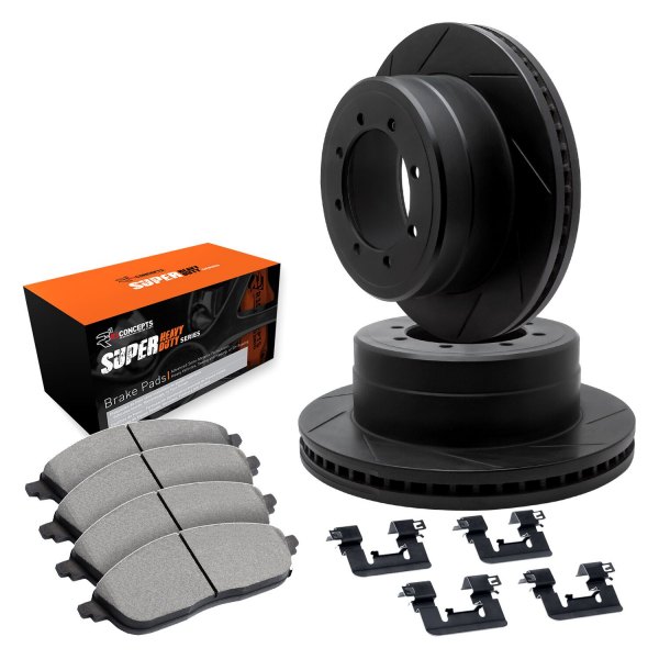  R1 Concepts® - Slotted Front Brake Kit with Super Duty Pads
