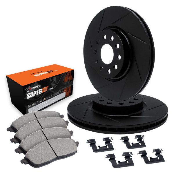  R1 Concepts® - Slotted Rear Brake Kit with Super Duty Pads