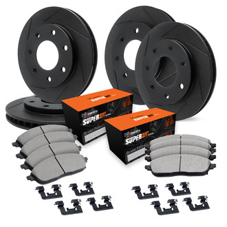 R1 Concepts® - Slotted Front and Rear Brake Kit with Super Duty Pads