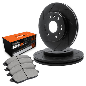R1 Concepts® - Slotted Rear Brake Kit with Super Duty Pads