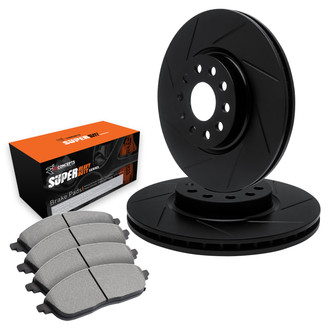 R1 Concepts® - Slotted Front Brake Kit with Super Duty Pads