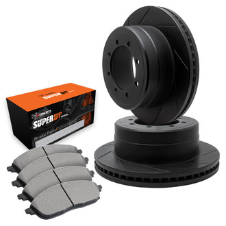 R1 Concepts® - Slotted Rear Brake Kit with Super Duty Pads