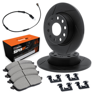 R1 Concepts® - Slotted Rear Brake Kit with Super Duty Pads