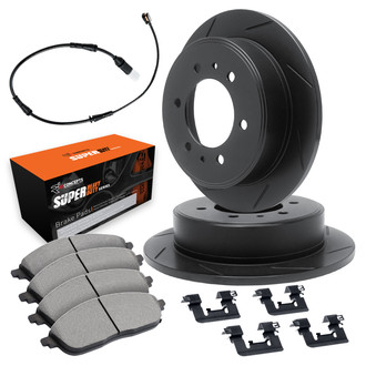 R1 Concepts® - Slotted Rear Brake Kit with Super Duty Pads