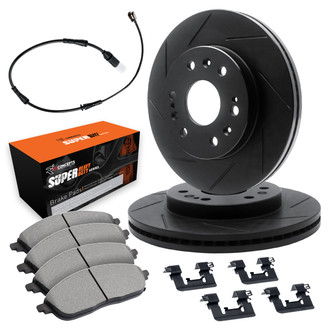R1 Concepts® - Slotted Rear Brake Kit with Super Duty Pads