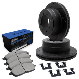 R1 Concepts® WCYH1-54010 - Slotted Front Brake Kit with Semi-Met Pads