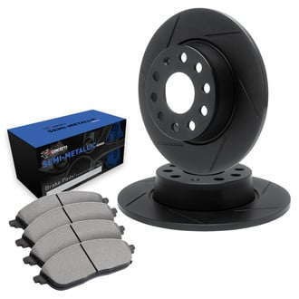 R1 Concepts® - Slotted Brake Kit with Semi-Met Pads
