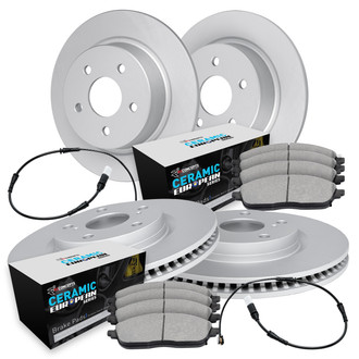 R1 Concepts® - Front and Rear Brake Kit with Euro Ceramic Pads