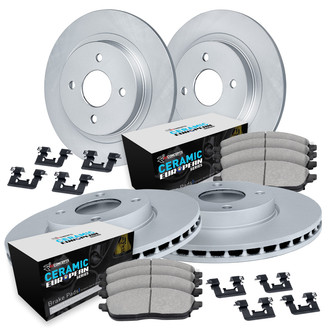 R1 Concepts® - Front and Rear Brake Kit with Euro Ceramic Pads