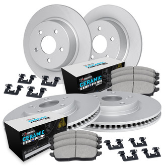 R1 Concepts® - Front and Rear Brake Kit with Euro Ceramic Pads