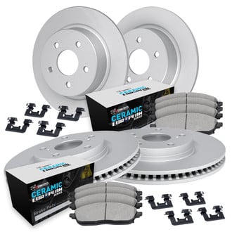 R1 Concepts® - Front and Rear Brake Kit with Euro Ceramic Pads