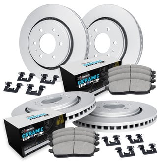 R1 Concepts® - Carbon Coated Brake Kit with Euro Ceramic Pads