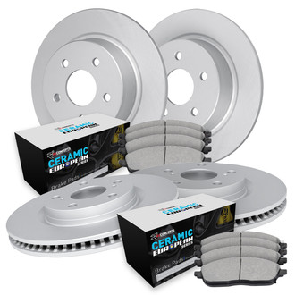 R1 Concepts® - Front and Rear Brake Kit with Euro Ceramic Pads