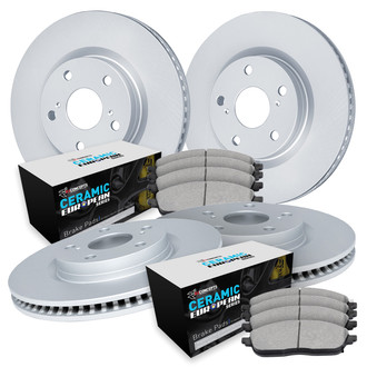 R1 Concepts® - Front and Rear Brake Kit with Euro Ceramic Pads