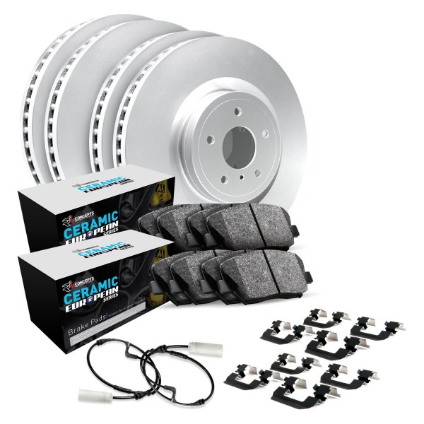  R1 Concepts® - Front and Rear Brake Kit with Euro Ceramic Pads