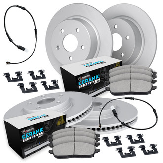R1 Concepts® - Front and Rear Brake Kit with Euro Ceramic Pads