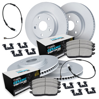 R1 Concepts® - Front and Rear Brake Kit with Euro Ceramic Pads