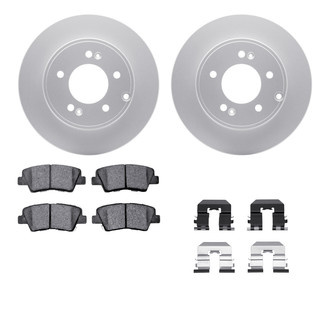 R1 Concepts® WDUH1-03128 - Carbon Series Rear Brake Kit with 5000 OE Pads