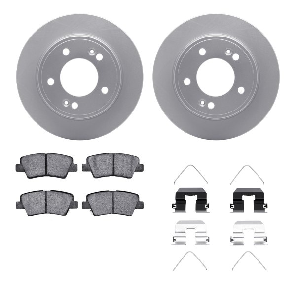  R1 Concepts® - Carbon Series Rear Brake Kit with 5000 OE Pads