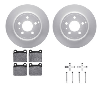 R1 Concepts® WDUH1-27067 - Carbon Series Rear Brake Kit with 5000 OE Pads