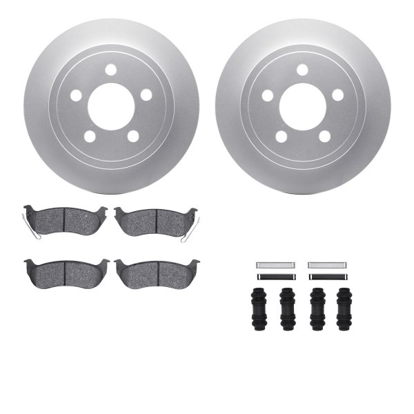  R1 Concepts® - Carbon Series Rear Brake Kit with 5000 OE Pads