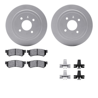 R1 Concepts® WDUH1-47094 - Carbon Series Rear Brake Kit with 5000 OE Pads