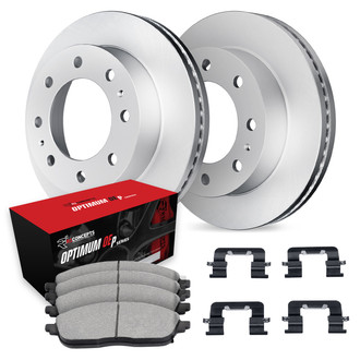 R1 Concepts® - Plain Rear Brake Kit with Optimum OE Pads
