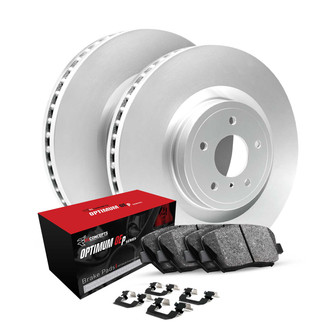 R1 Concepts® - Plain Front Brake Kit with Optimum OE Pads