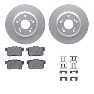 R1 Concepts® WDUH1-59124 - Carbon Series Rear Brake Kit with 5000 OE Pads