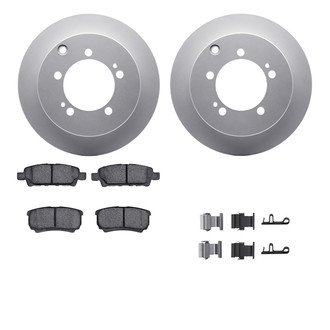R1 Concepts® WDUH1-72057 - Carbon Series Rear Brake Kit with 5000 OE Pads