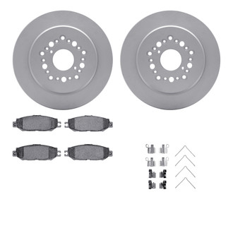 R1 Concepts® WDUH1-75041 - Carbon Series Rear Brake Kit with 5000 OE Pads