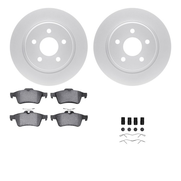  R1 Concepts® - Carbon Series Rear Brake Kit with 5000 OE Pads