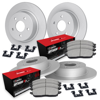 R1 Concepts® - Front and Rear Brake Kit with Optimum OE Pads