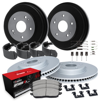 R1 Concepts® - Carbon Coated Brake Kit with Optimum OE Pads